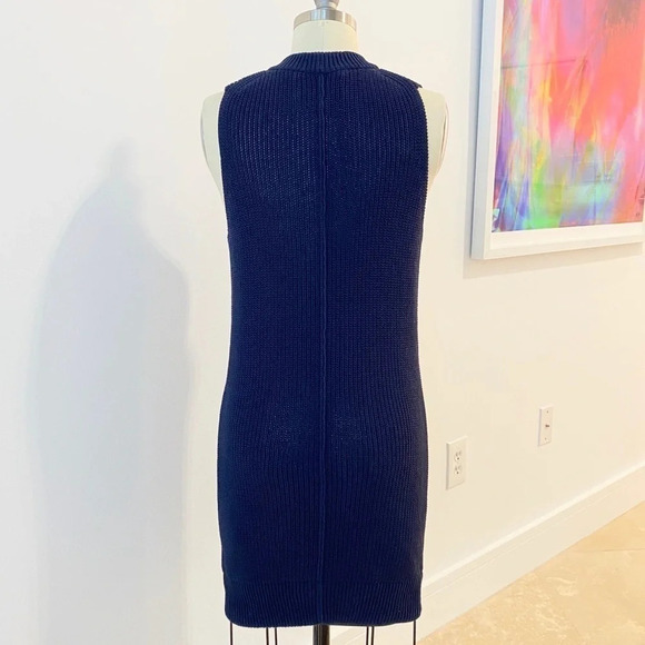 Brochu Walker Intermix Sweater Tunic Dress Chunky Navy Knit Small - Picture 4 of 9